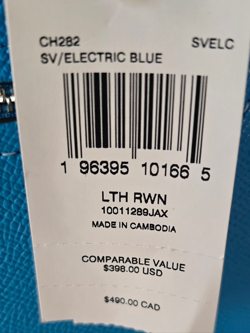 Coach Rowan Pebbled Leather in Turquoise Blue - Picture 8 of 10